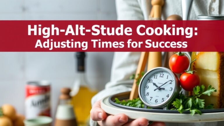 High Altitude Cooking: Adjusting Times for Success
