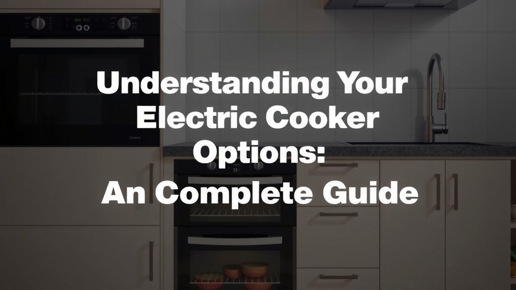 Understanding Your Electric Cooker Options