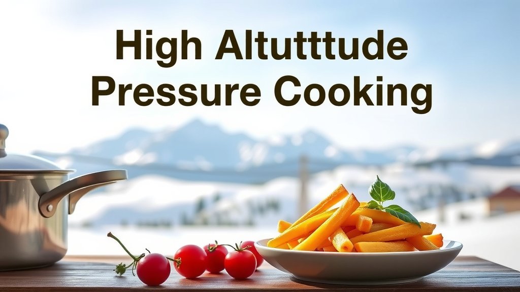 High Altitude Pressure Cooking: Adjusting for Elevation