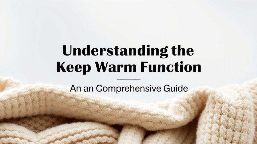 Understanding Your Keep Warm Function: A Comprehensive Guide
