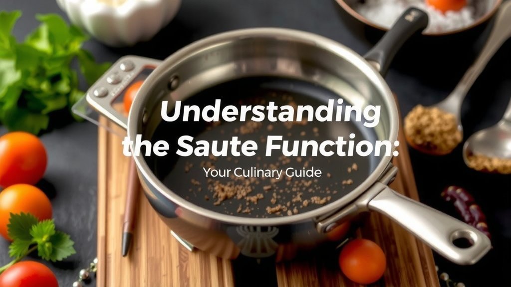 Understanding the Saute Function: Your Culinary Guide