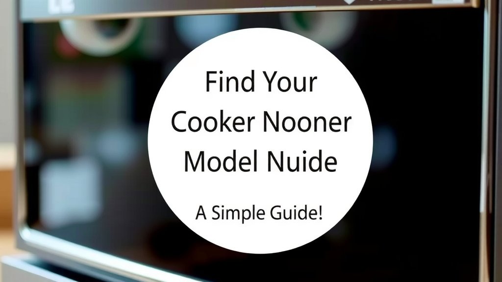 Find Your Cooker Model Number: A Simple Guide
